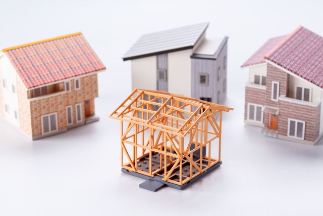 複数の家模型